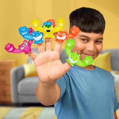 Heroes of Goo Jit Zu Meteor Madness GOO-Slingers, dehne und katapultiere Deine Figuren in die Schlacht für blitzschnelle Blast-Action, 5er-Packung, sammle GOO-Slingers Hyper Blast &