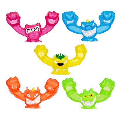Heroes of Goo Jit Zu Meteor Madness GOO-Slingers, dehne und katapultiere Deine Figuren in die Schlacht für blitzschnelle Blast-Action, 5er-Packung, sammle GOO-Slingers Hyper Blast &
