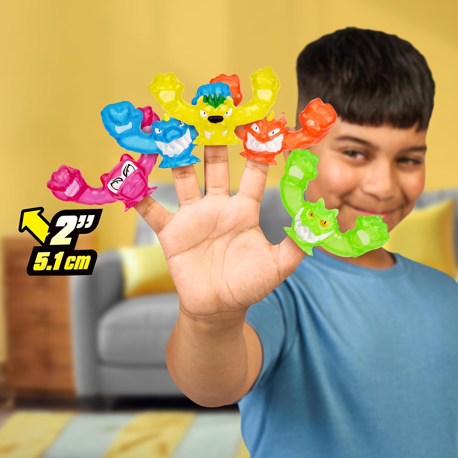Heroes of Goo Jit Zu Meteor Madness GOO-Slingers, dehne und katapultiere Deine Figuren in die Schlacht für blitzschnelle Blast-Action, 5er-Packung, sammle GOO-Slingers Hyper Blast &