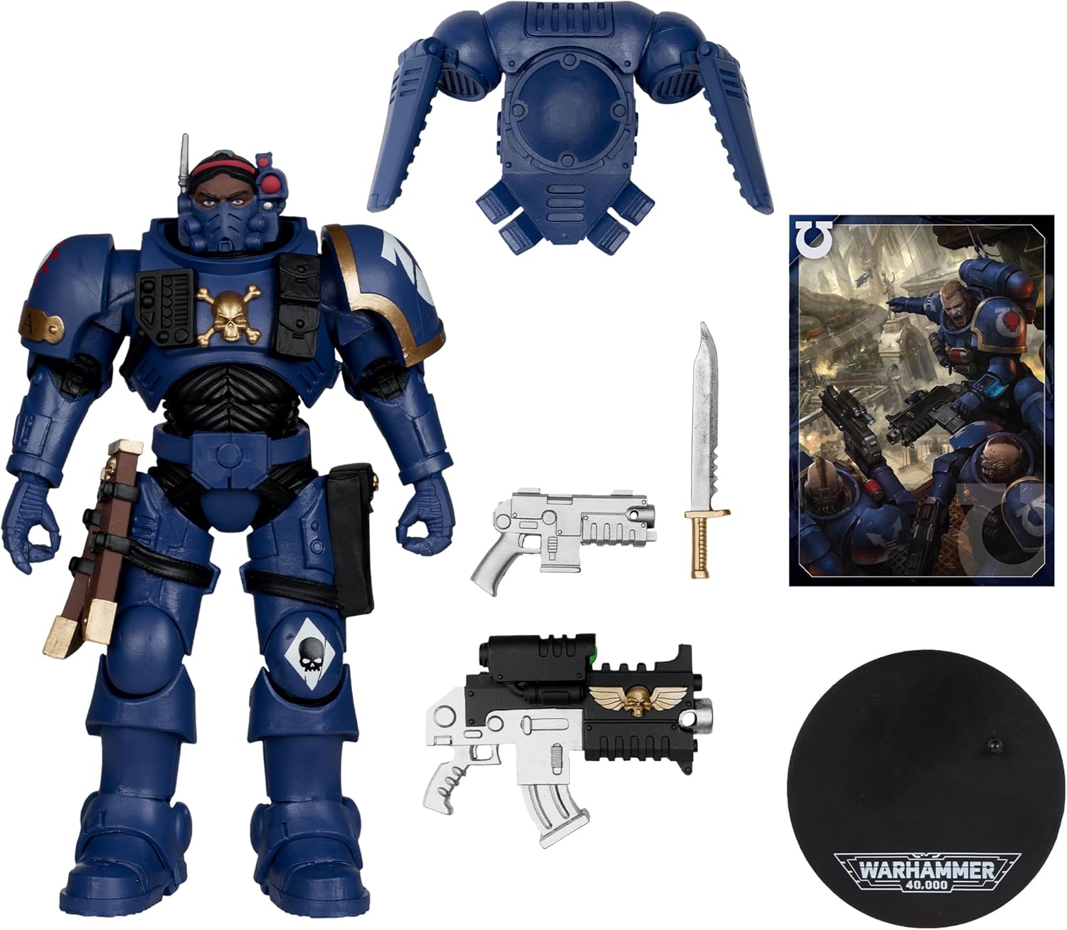 McFarlane Warhammer 40,000 Lieutenant in Phobos Armour (Ultramarines) 7in Figure Toys