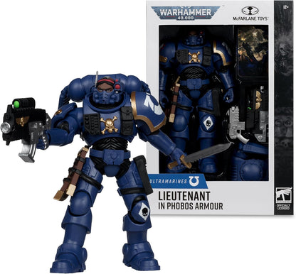 McFarlane Warhammer 40,000 Lieutenant in Phobos Armour (Ultramarines) 7in Figure Toys