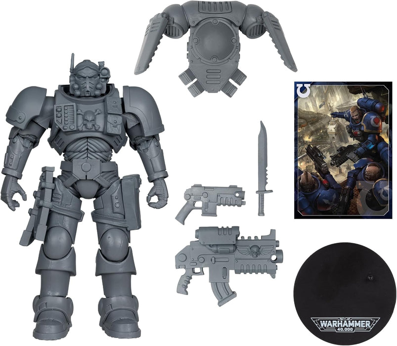McFarlane Toys - Warhammer 40,000 Lieutenant in Phobos Armour (Ultramarines) Figura a prueba de artistas de 7 pulgadas