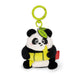Legami - Super Soft Keyring! Plush Keyring, Pendant with Engraved Message and Zinc Carabiner, Black, S, Panda