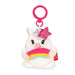 Legami - Super Soft Keyring! Plush Keyring, Pendant with Engraved Message and Zinc Carabiner, White, S, UNICORN