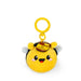 Legami - Super Soft! Bee-Themed Keychain, Plush Keychain, Pendant with Engraved Message and Zinc Carabiner, 7 x 11 cm, yellow, S