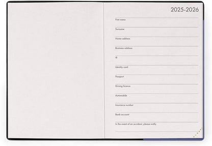 Legami - Small Weekly Diary 2026, Future Dusk, 12 Months, Elastic Closure, Diary from January 2026 to December 2026, in FSC Certified Paper, 9.5 x 13.5 cm