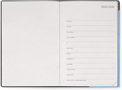 Legami - Medium 2026 Daily Diary, Retro Blue, 12 Months, Elastic Closure, Diary from January 2026 to December 2026, in FSC Certified Paper, 12 x 18 cm