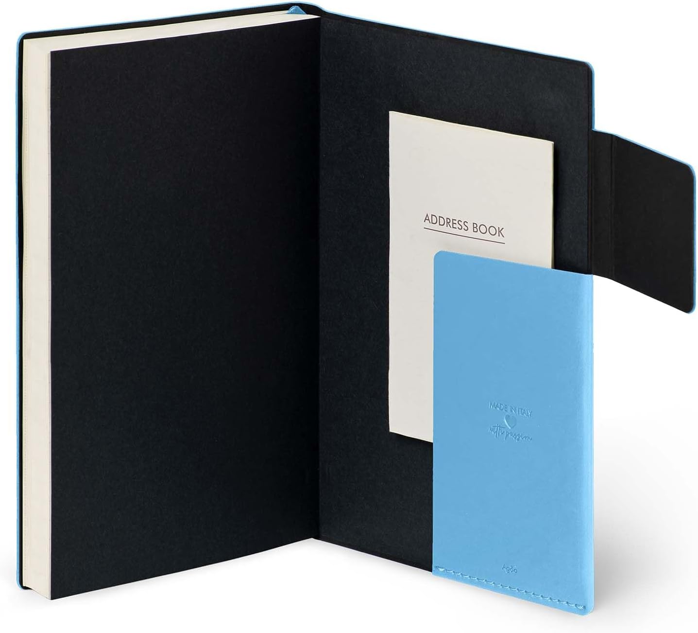 Legami - Medium 2026 Daily Diary, Retro Blue, 12 Months, Elastic Closure, Diary from January 2026 to December 2026, in FSC Certified Paper, 12 x 18 cm