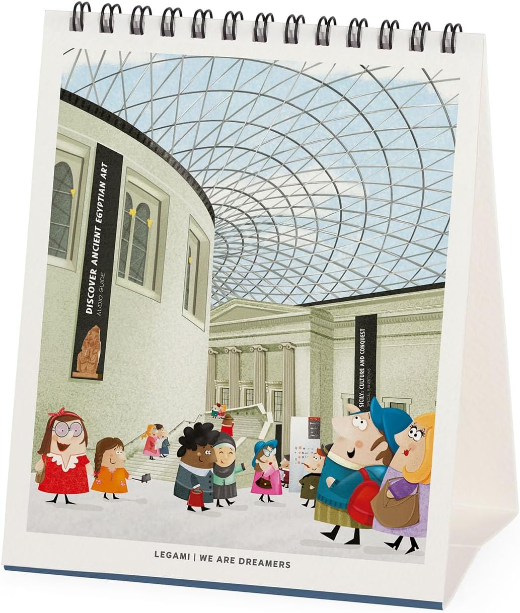 Legami - Desk Calendar 2026, London, Desk Calendar, 12 Months and Yearly Planner, in 6 Languages, Zodiac Signs, International Holidays, 12 x 14.5 cm