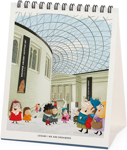 Legami - Desk Calendar 2026, London, Desk Calendar, 12 Months and Yearly Planner, in 6 Languages, Zodiac Signs, International Holidays, 12 x 14.5 cm