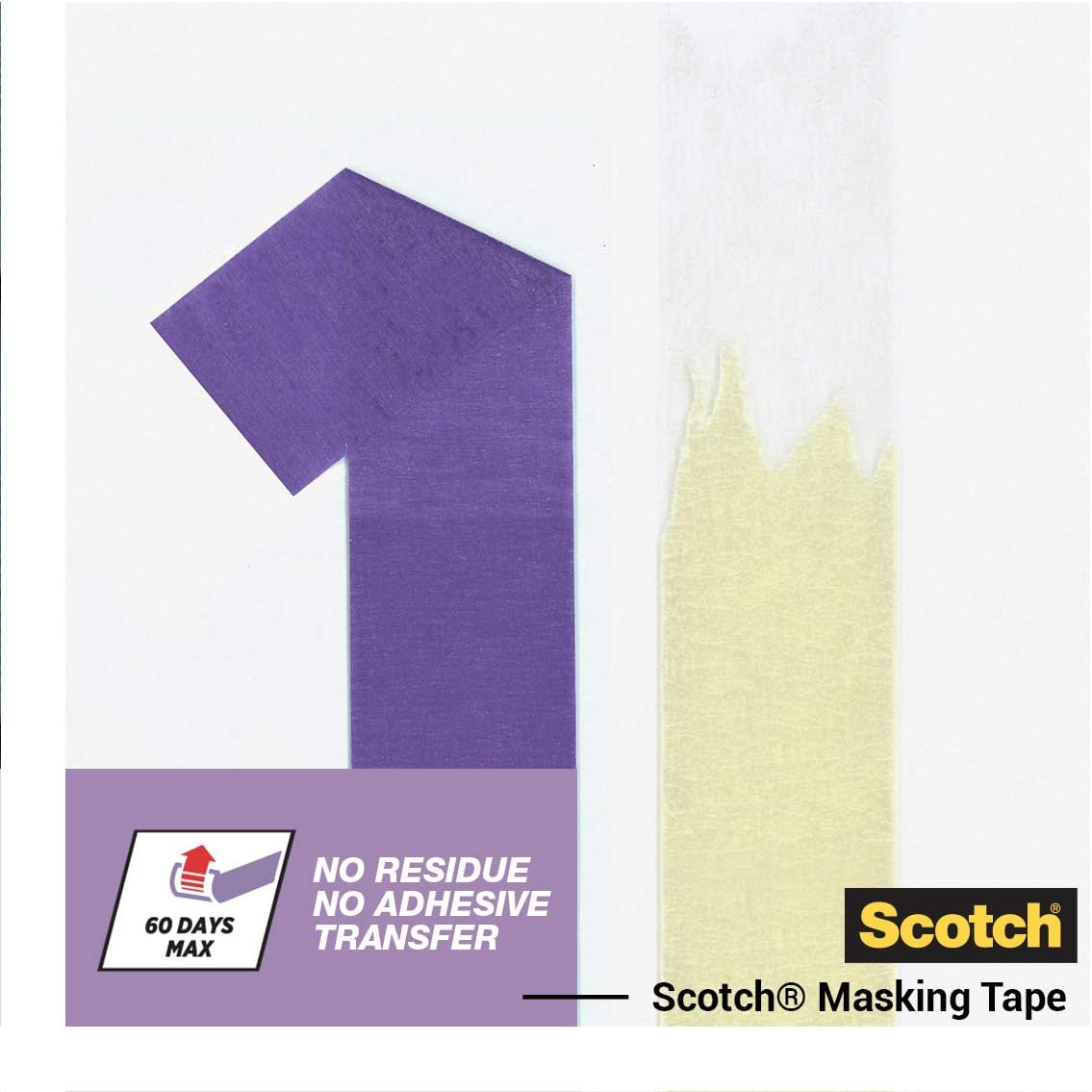 Scotch Delicate Surface Advanced Masking Tape, 36 mm x 41 m, Super-sharp Paint Lines, For Delicate Painting and Decorating Indoor, Painters Tape For Wallpaper and Furniture (Pack of 2)