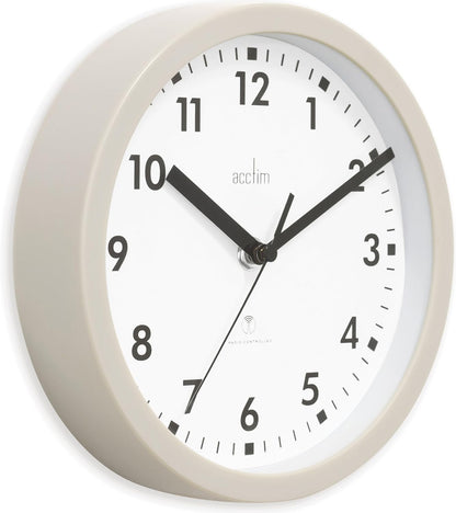 Acctim 74667 Nardo 20cm Radio Controlled Grey Wall Clock