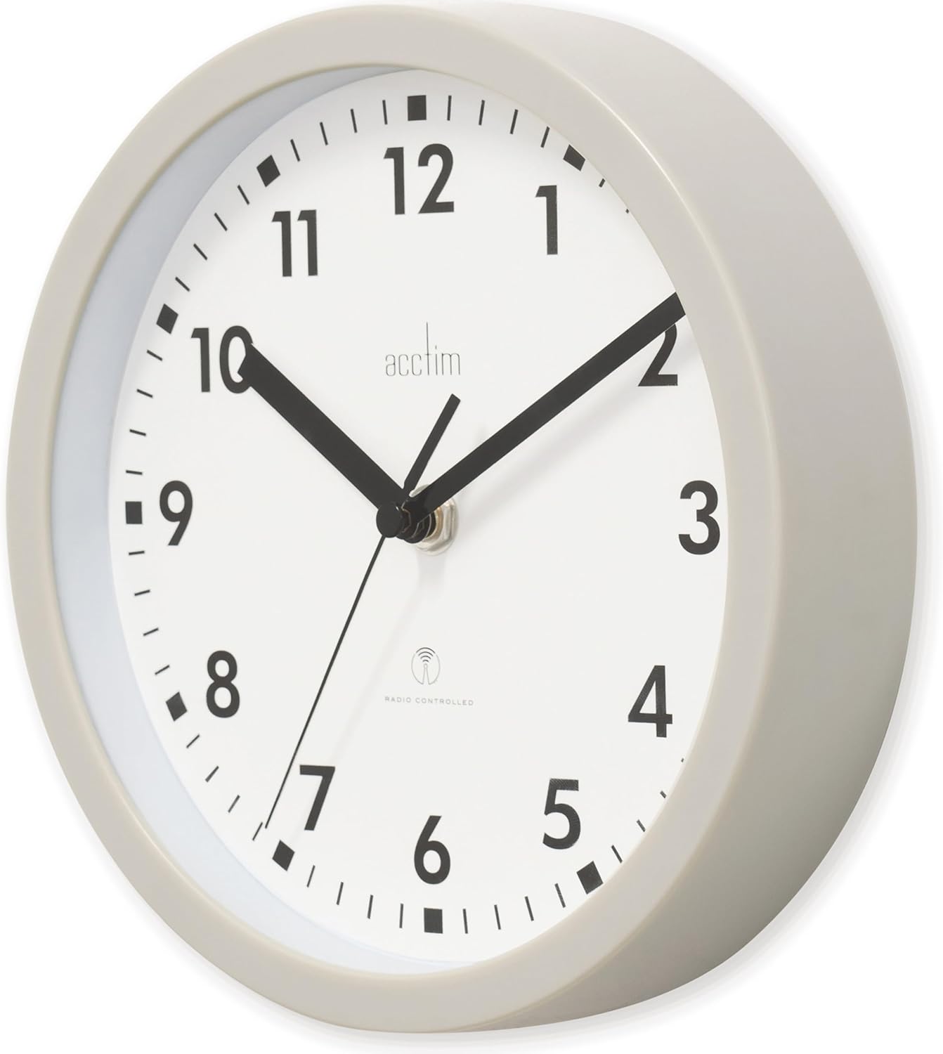 Acctim 74667 Nardo 20cm Radio Controlled Grey Wall Clock