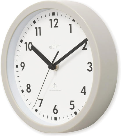 Acctim 74667 Nardo 20cm Radio Controlled Grey Wall Clock