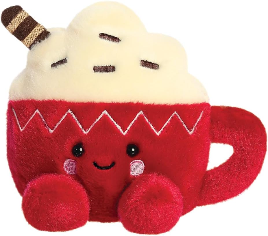 Aurora, 99409, Palm Pals Cassia Hot Cocoa 5In, Soft Toy, Red & white