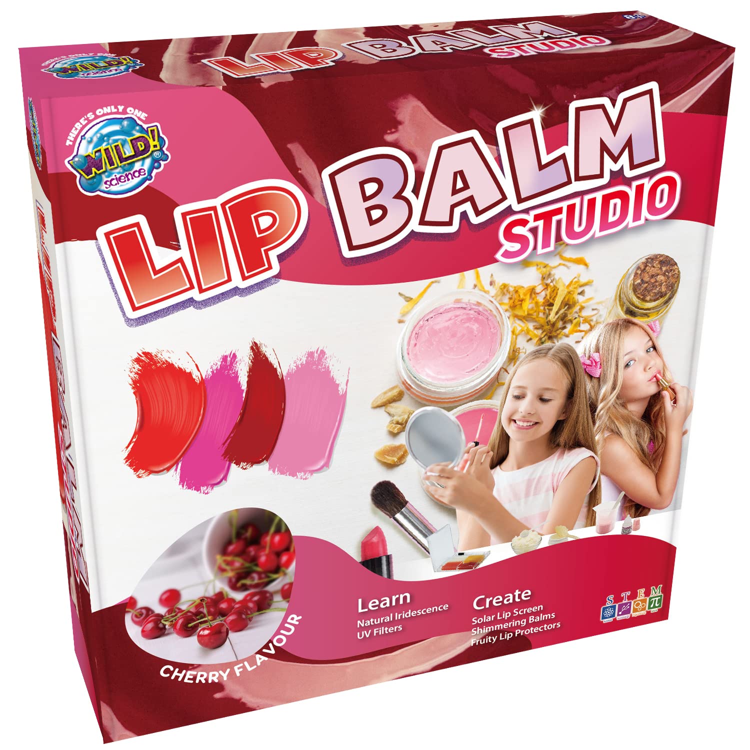 WILD! Science Lip Balm Studio - Lip Gloss Set - Make Your Own Lip Balm Science kit - Great Creative gifts for girls age 8-9-10-11-12+ - Explore and Learn Cosmetic Science in this Lip Gloss Making Kit