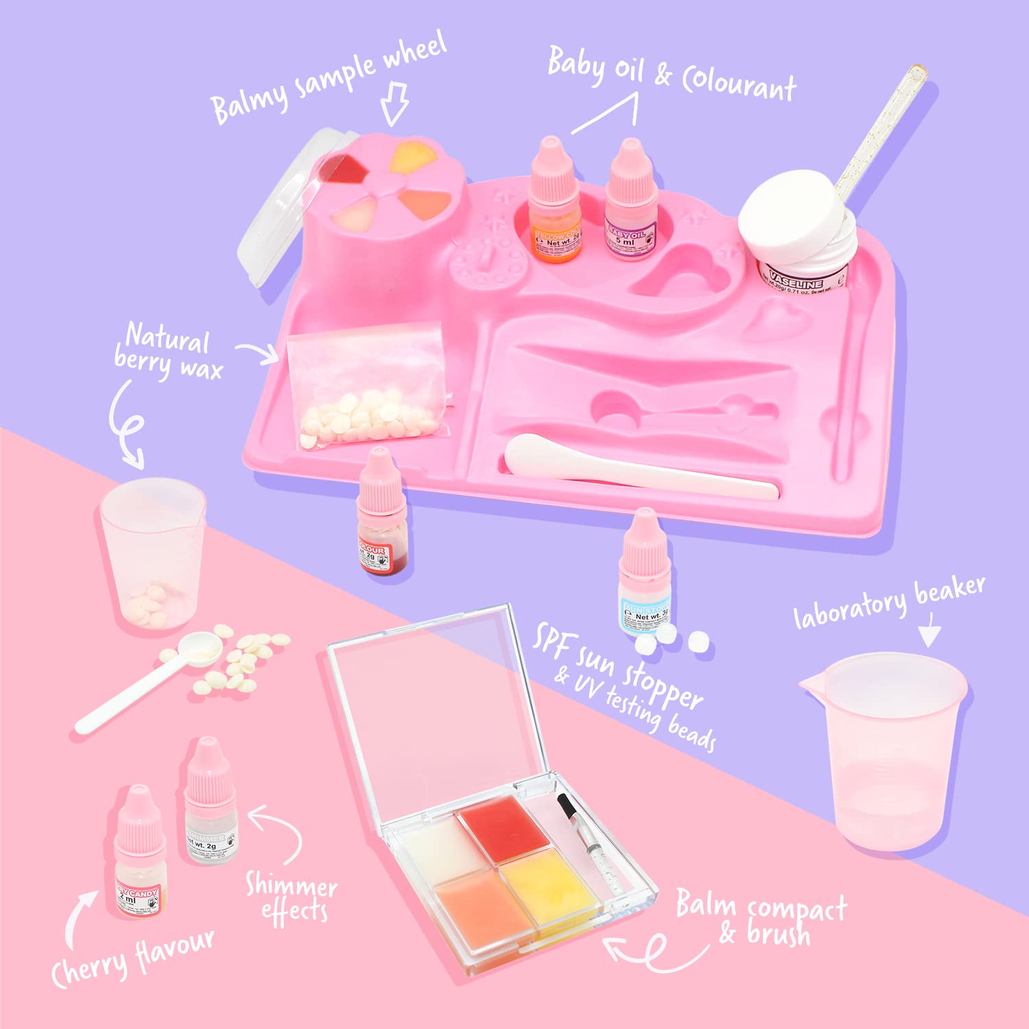 WILD! Science Lip Balm Studio - Lip Gloss Set - Make Your Own Lip Balm Science kit - Great Creative gifts for girls age 8-9-10-11-12+ - Explore and Learn Cosmetic Science in this Lip Gloss Making Kit