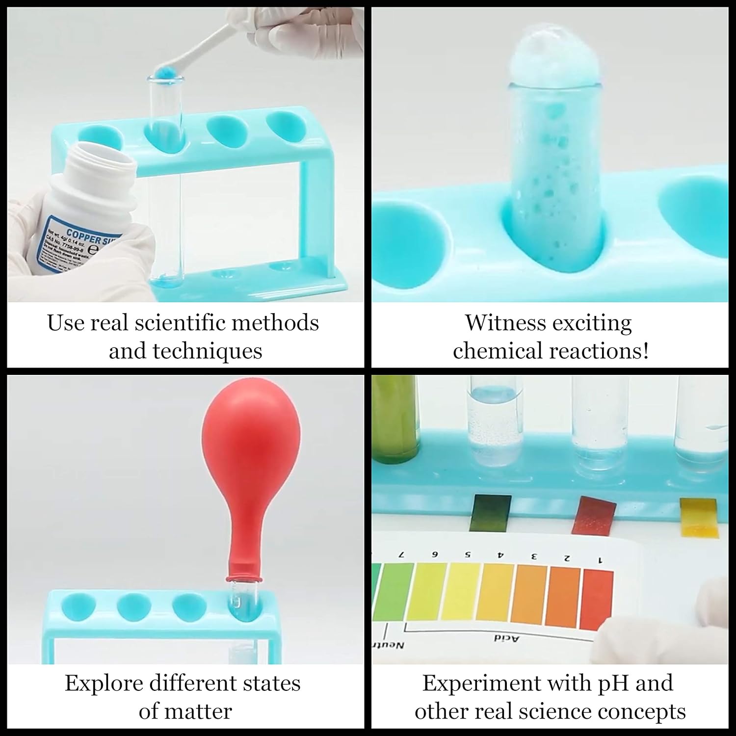 WILD ENVIRONMENTAL SCIENCE TEST TUBE CHEMISTRY LAB Age 8+ | Kids Toys for Science Experiments | Hands-On Lessons in Chemistry | Safe & Fun Educational Kit for Budding Chemists | For boys and girls +
