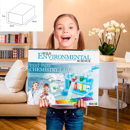 WILD ENVIRONMENTAL SCIENCE TEST TUBE CHEMISTRY LAB Age 8+ | Kids Toys for Science Experiments | Hands-On Lessons in Chemistry | Safe & Fun Educational Kit for Budding Chemists | For boys and girls +