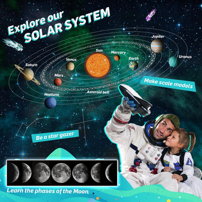 Wild Environmental Science KIDS SPACE KIT - Explore Black Holes Age 8+ & Stellar Experiments - Fun Science Experiments for Kids - Build Planets & Stars - Space Toys & Kids Activities - Ages 8 +