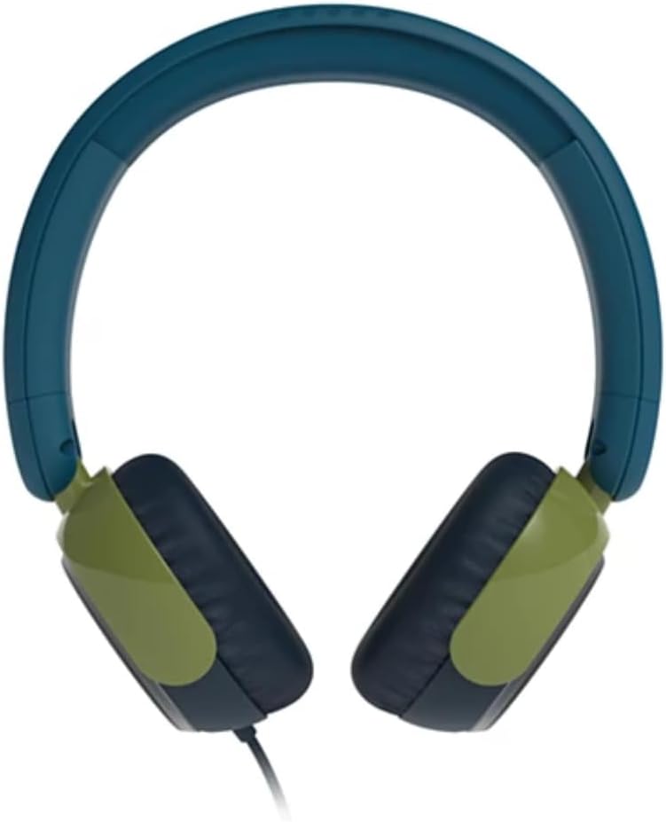 Philips TAK2000CT 2000 Series - Cuffie pieghevoli per bambini, con cavo, volume limitato, condivisione audio, 3,5 mm e cavo USB-C inclusi, colore: verde acqua