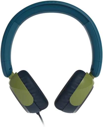 Philips TAK2000CT 2000 Series - Cuffie pieghevoli per bambini, con cavo, volume limitato, condivisione audio, 3,5 mm e cavo USB-C inclusi, colore: verde acqua