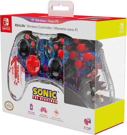 PDP REALMz™ Wireless Nintendo Switch Pro Controller, Rechargeable LED, Licensed for Nintendo Switch|Lite|OLED: Sonic Shadow Space Colony ARK (with Full Motion Controls