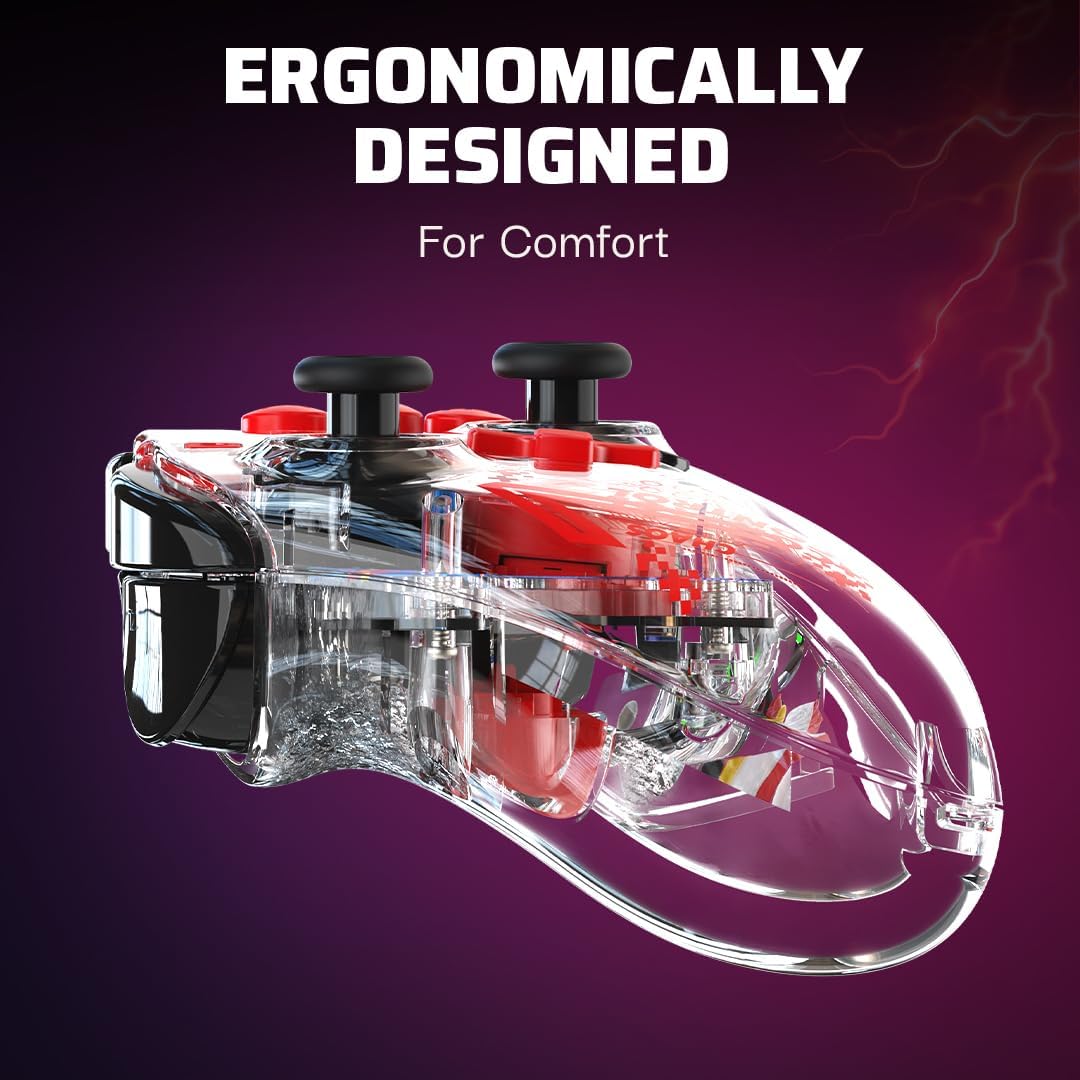 PDP REALMz™ Wireless Nintendo Switch Pro Controller, Rechargeable LED, Licensed for Nintendo Switch|Lite|OLED: Sonic Shadow Space Colony ARK (with Full Motion Controls
