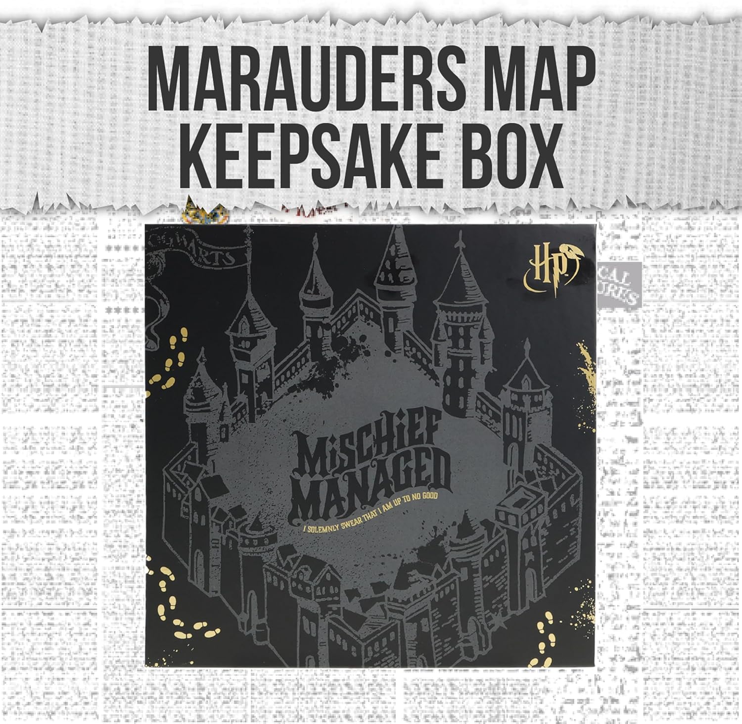 Harry Potter Marauders Map Stationery Set, Notebook Wand Pen Stickers and Stationery Writing Supplies, Novelty Merchandise and Gift