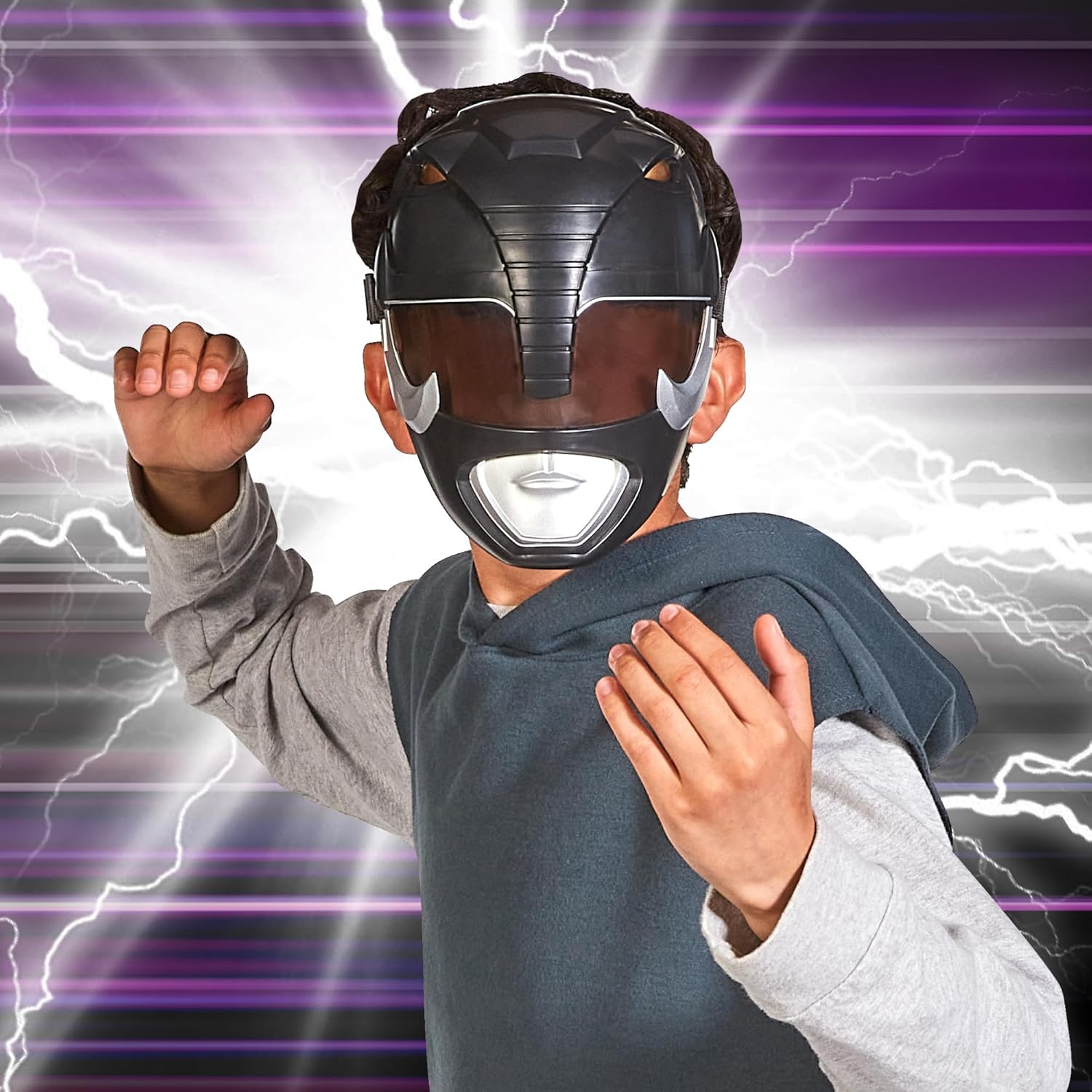 Power Rangers Mighty Morphin Black Ranger Role Play Mask