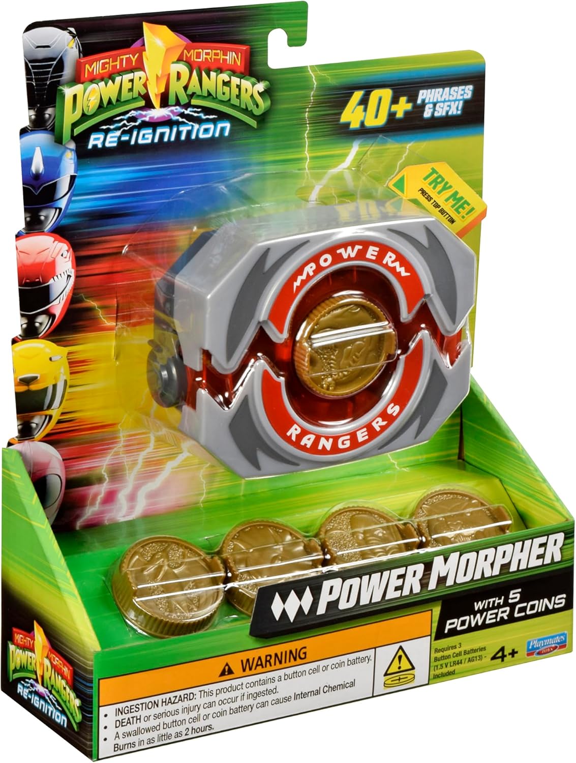 Power Rangers Mighty Morphin Power Morpher Role Play with 5 Power Coins