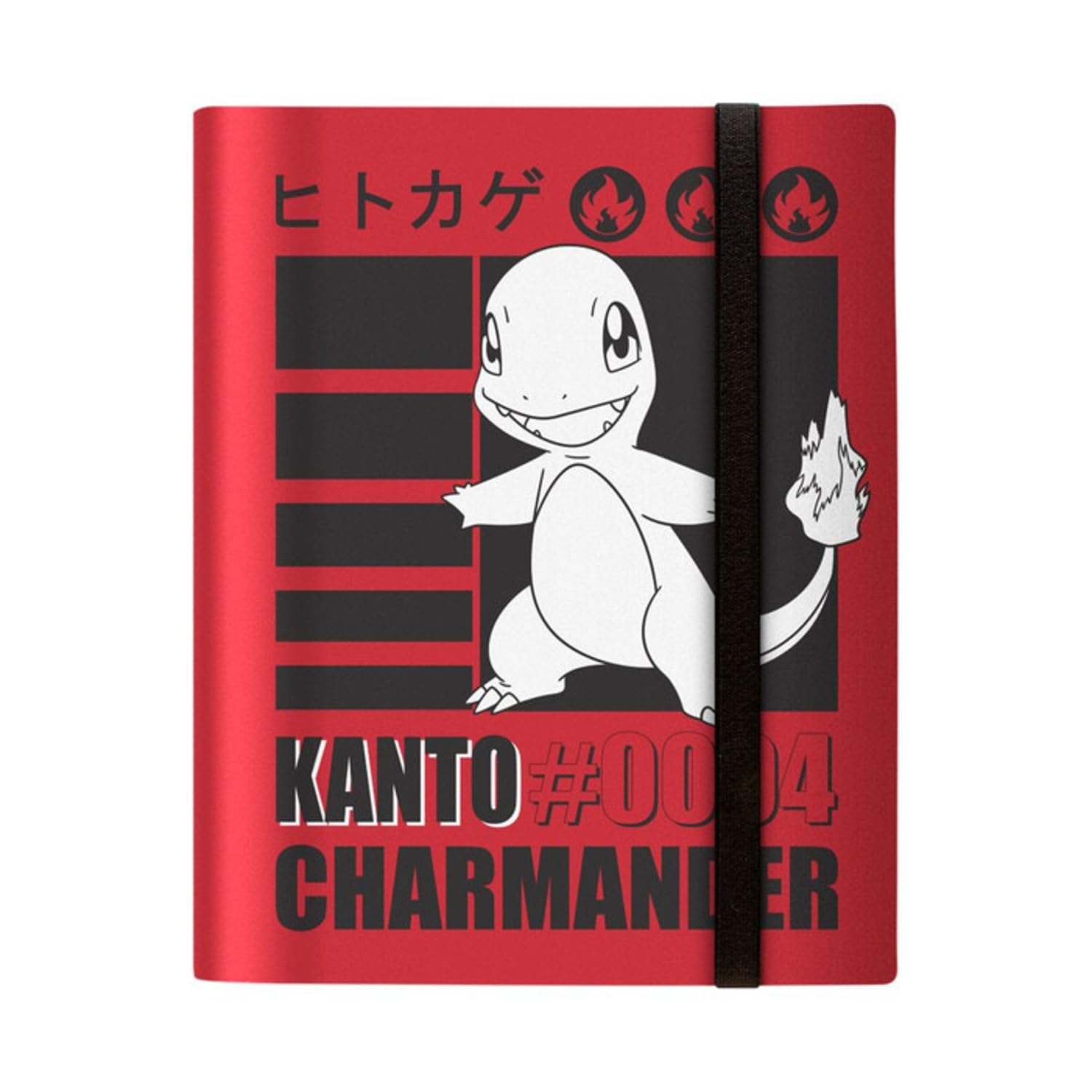 Ultra PRO - Charmander - Raccoglitore a 9 tasche per Pokémon | Raccoglitore di carte Pokémon Charmander PRO-Binder Album per carte collezionabili a 9 tasche con cinturino elastico a caricamento
