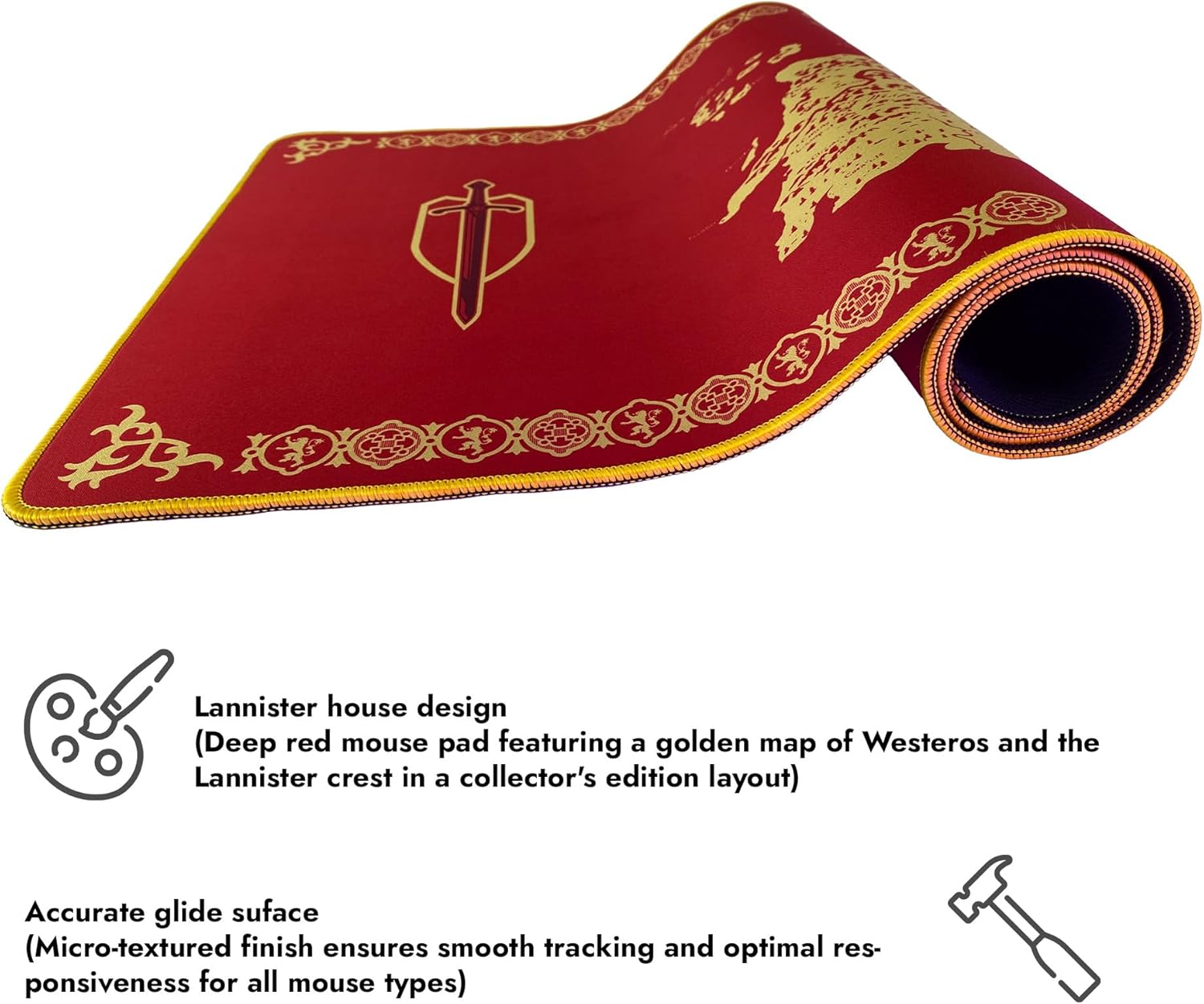 GOT LANNISTER MOUSEPAD XXL RED