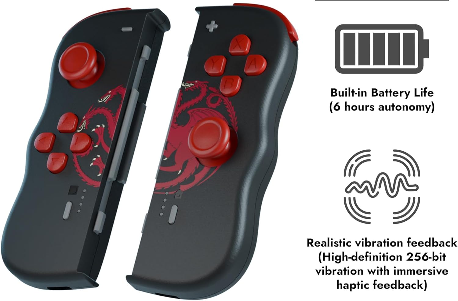 HBO Game of Thrones Targaryen - Wireless TwinPads for Nintendo Switch