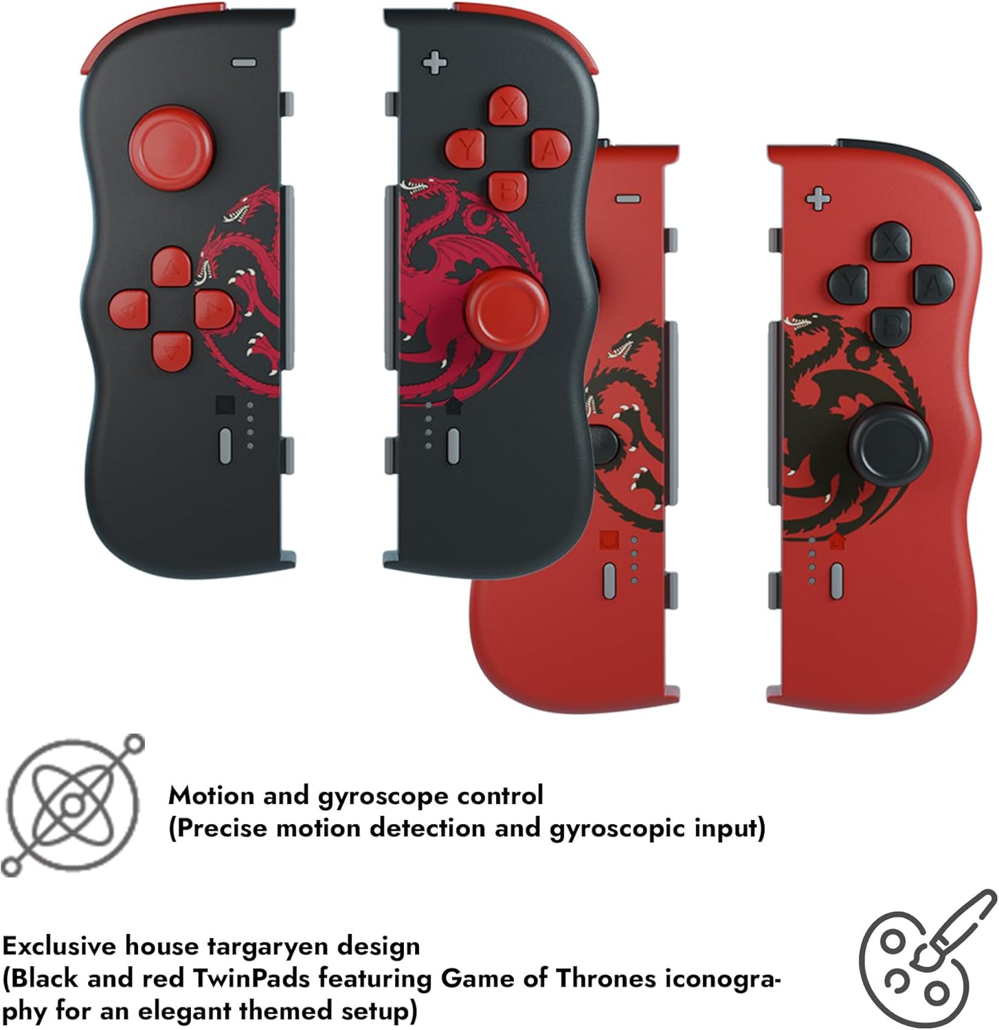 HBO Game of Thrones Targaryen - Wireless TwinPads for Nintendo Switch