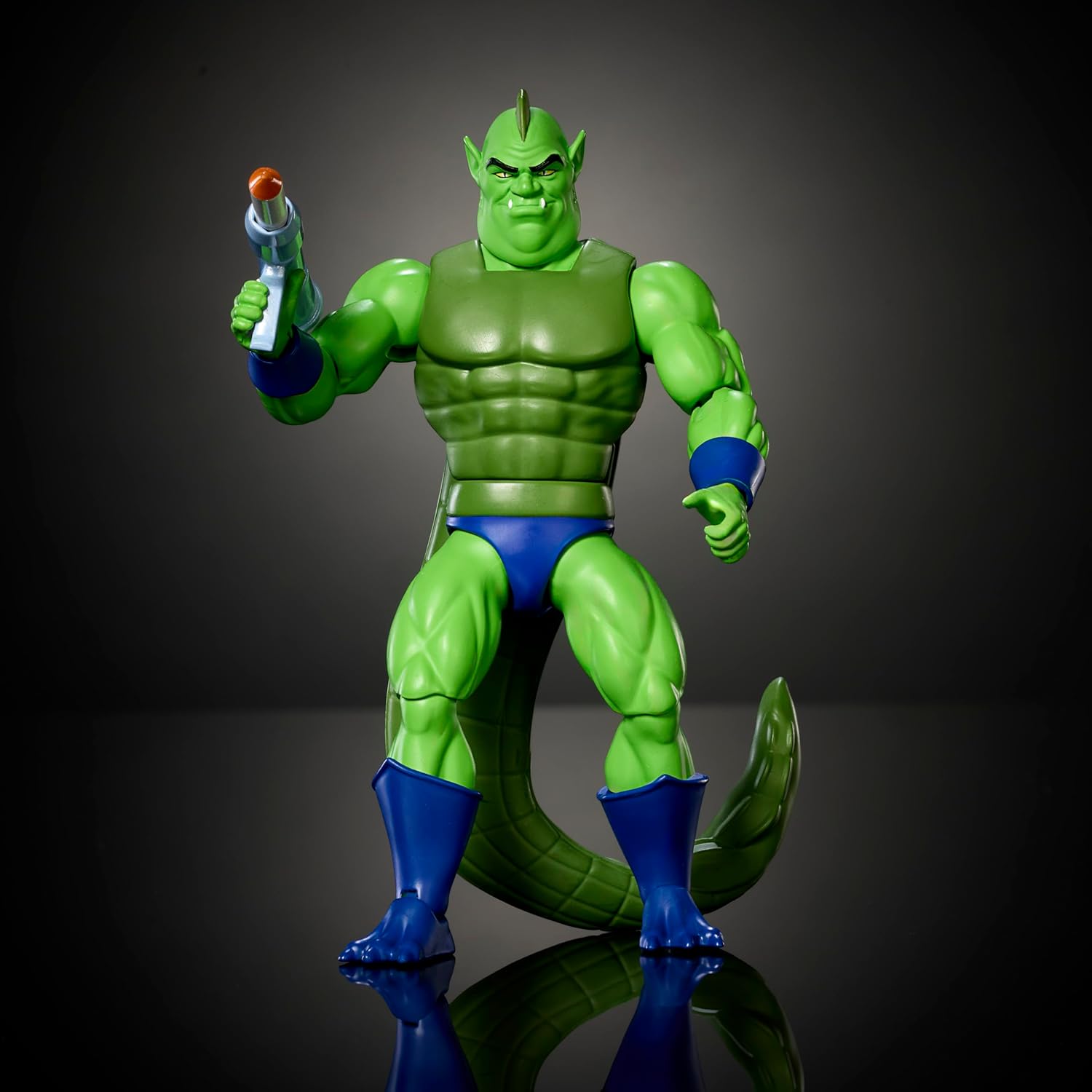 Masters of the Universe Origins Action Figure Cartoon Collection Whiplash, 5.5-inch 1980s MOTU TV Tailed Villain, Detailed Design & Rocket Launcher, JBM95
