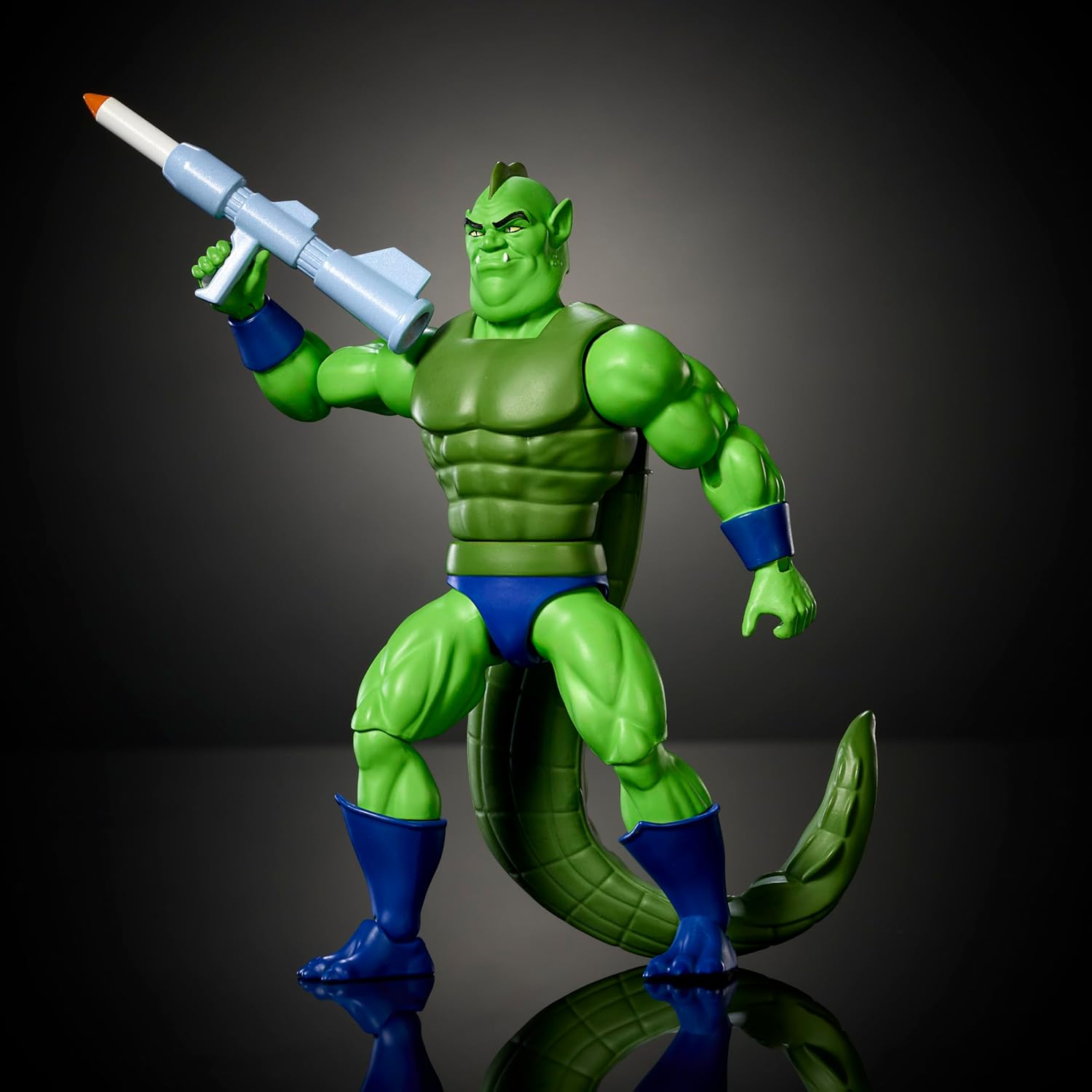 Masters of the Universe Origins Action Figure Cartoon Collection Whiplash, 5.5-inch 1980s MOTU TV Tailed Villain, Detailed Design & Rocket Launcher, JBM95