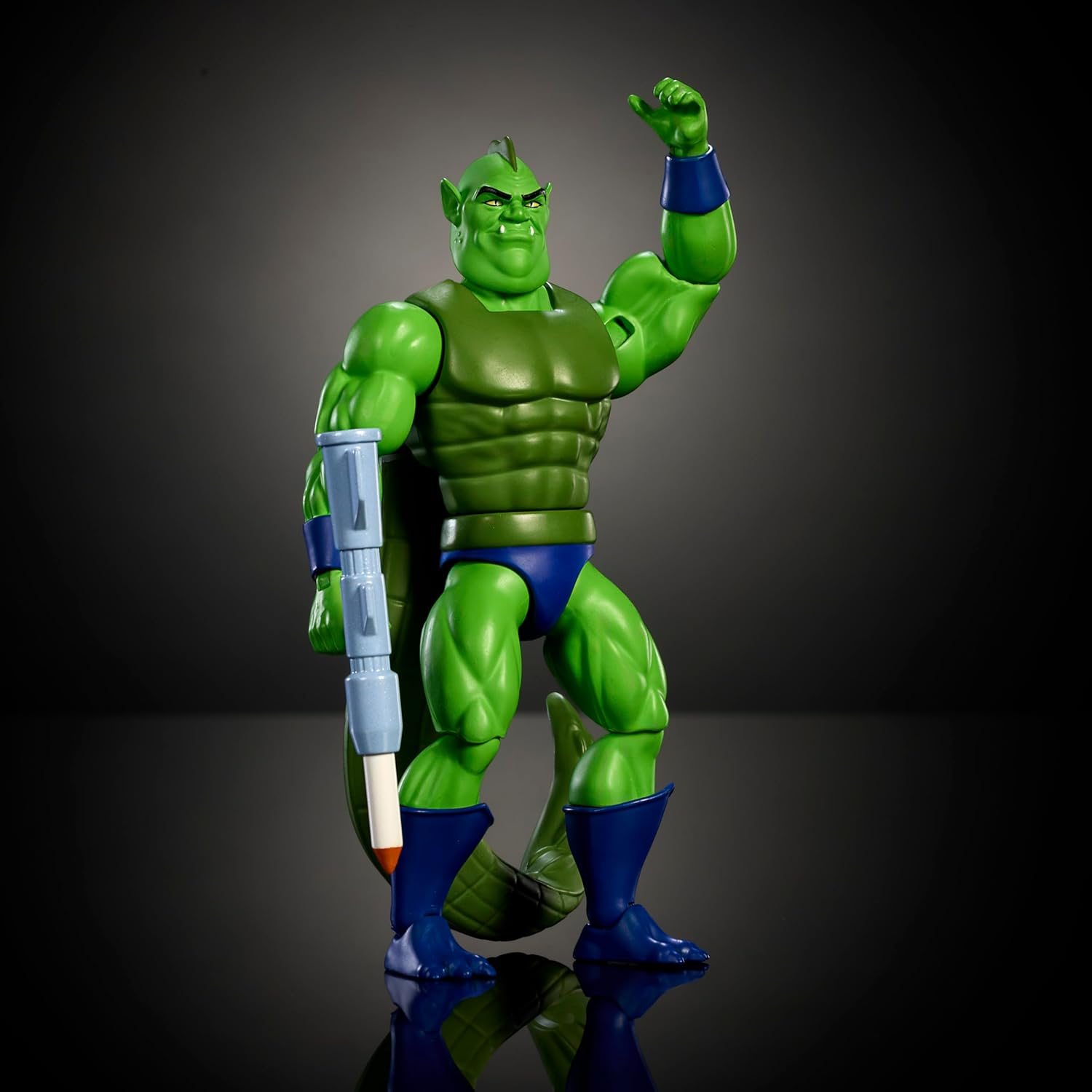Masters of the Universe Origins Action Figure Cartoon Collection Whiplash, 5.5-inch 1980s MOTU TV Tailed Villain, Detailed Design & Rocket Launcher, JBM95