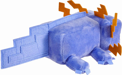 Mattel Minecraft Plush Toy, Collectible Blue Axolotl Soft Doll Inspired by Video Game Character, 8-inch, JDH77