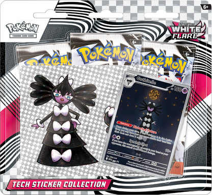 Pokémon TCG: Scarlet & Violet White Flare Tech Sticker Collection, Gothitelle, 1 Foil Promo Card & 3 Booster Packs