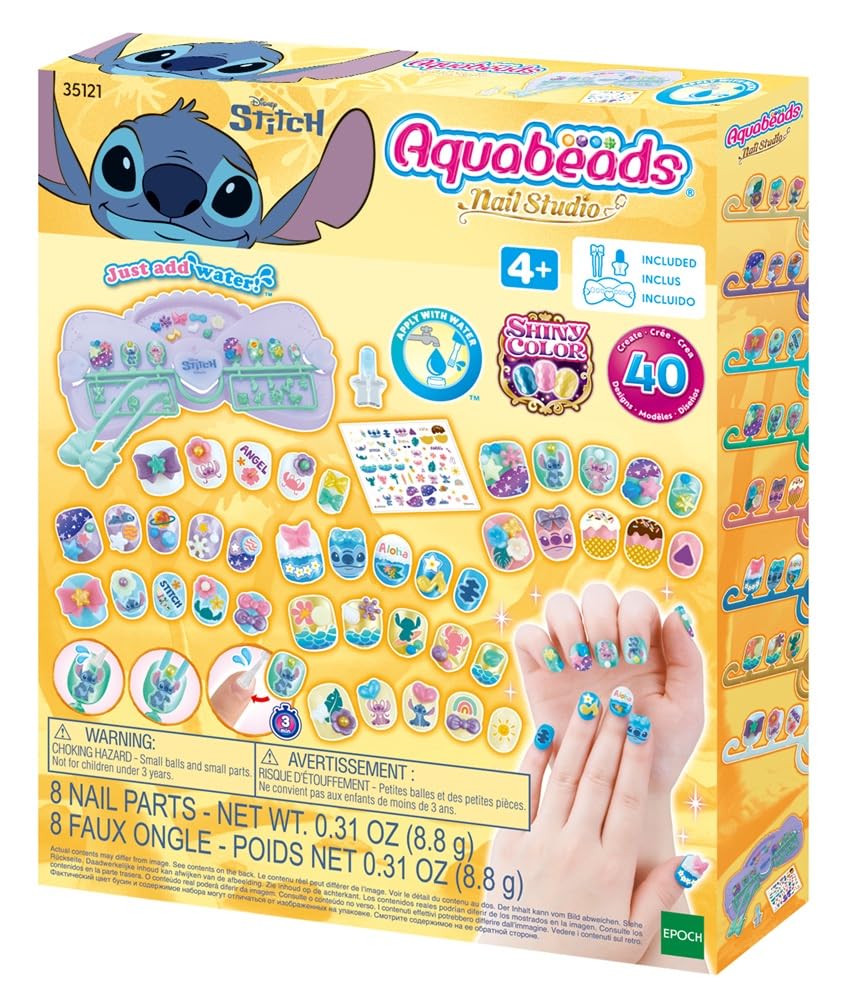 Aquabeads - 35121 Stitch Nail Designer Kit - Arts & Crafts Bead Activity Toy
