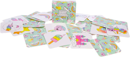 memo game unicorn - mini memory game 28 cards cardboard