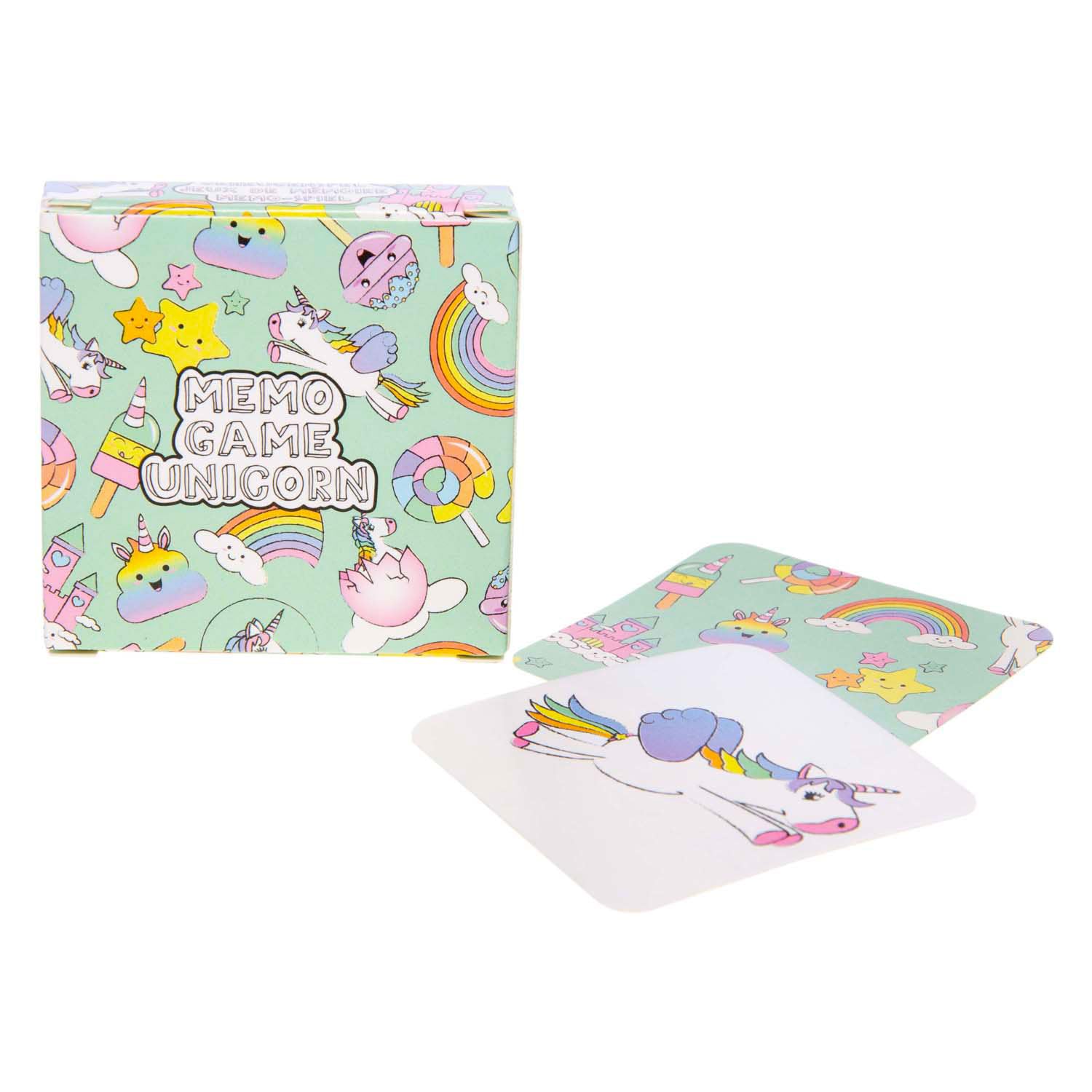 memo game unicorn - mini memory game 28 cards cardboard