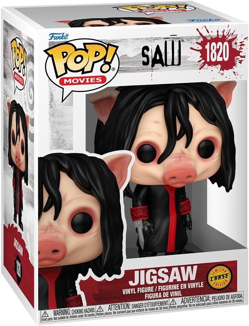 Funko Pop! Movies: Saw 10th Anniversary - Jigsaw Killer - 1/6 Quote Für Seltene Chase-Variante - Vinyl-Sammelfigur - Geschenkidee - Offizielle Handelswaren - Spielzeug Für Kinder und Erwachsene