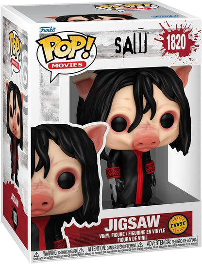 Funko Pop! Movies: Saw 10th Anniversary - Jigsaw Killer - 1/6 Quote Für Seltene Chase-Variante - Vinyl-Sammelfigur - Geschenkidee - Offizielle Handelswaren - Spielzeug Für Kinder und Erwachsene