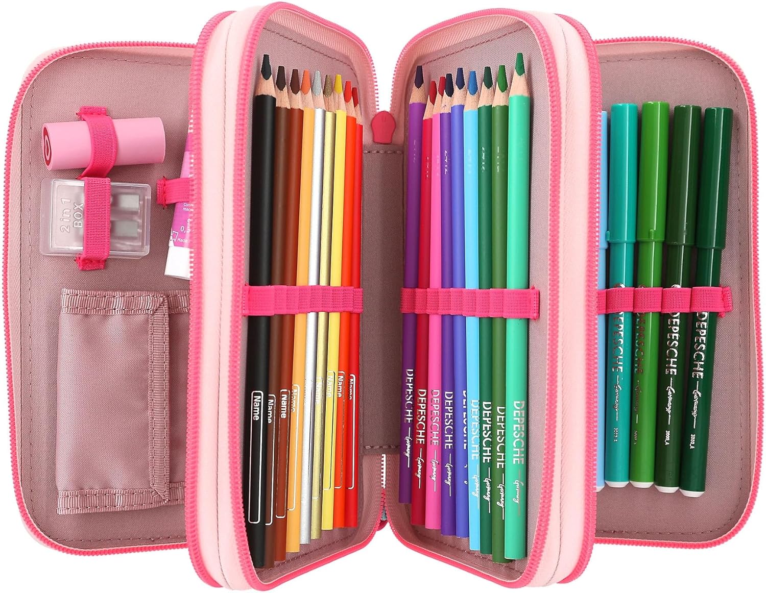 Topmodel - Topmodel Triple Pencil Case Capybara - Rose