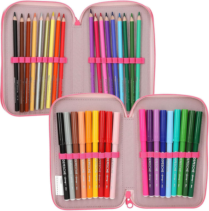 Topmodel - Topmodel Triple Pencil Case Capybara - Rose