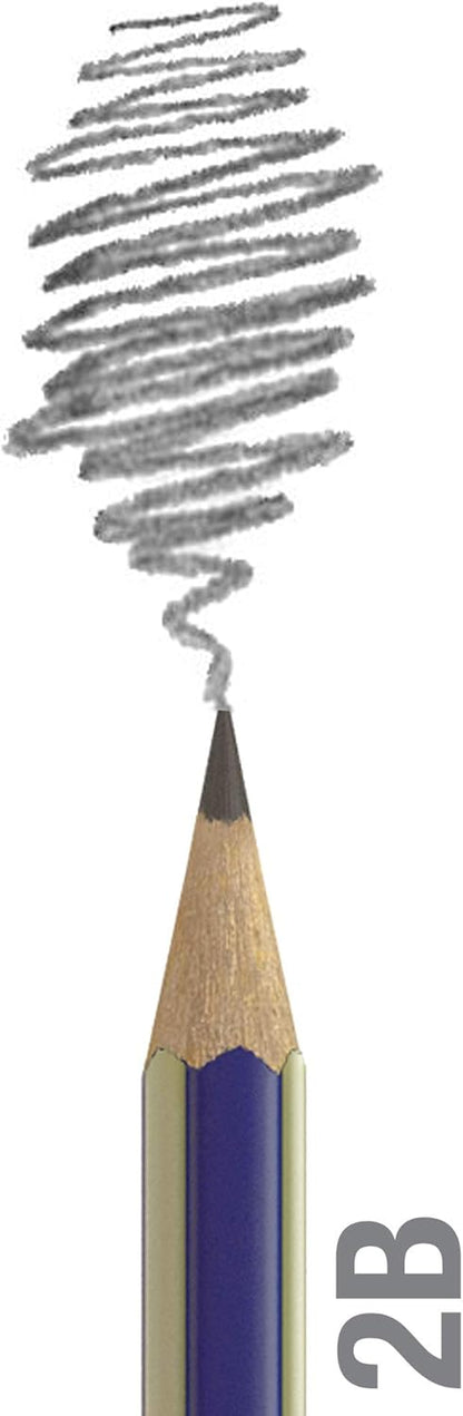 Faber-Castell Miscellaneous Goldfaber 1221 Graphite Pencil, Graphite, 2B, for Art, Craft, Drawing, Sketching, Home, School, University, Colouring