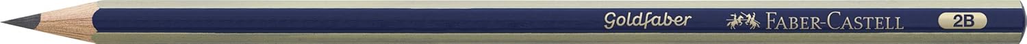Faber-Castell Miscellaneous Goldfaber 1221 Graphite Pencil, Graphite, 2B, for Art, Craft, Drawing, Sketching, Home, School, University, Colouring