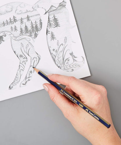 Faber-Castell Miscellaneous Goldfaber 1221 Graphite Pencil, Graphite, 6B, for Art, Craft, Drawing, Sketching, Home, School, University, Colouring